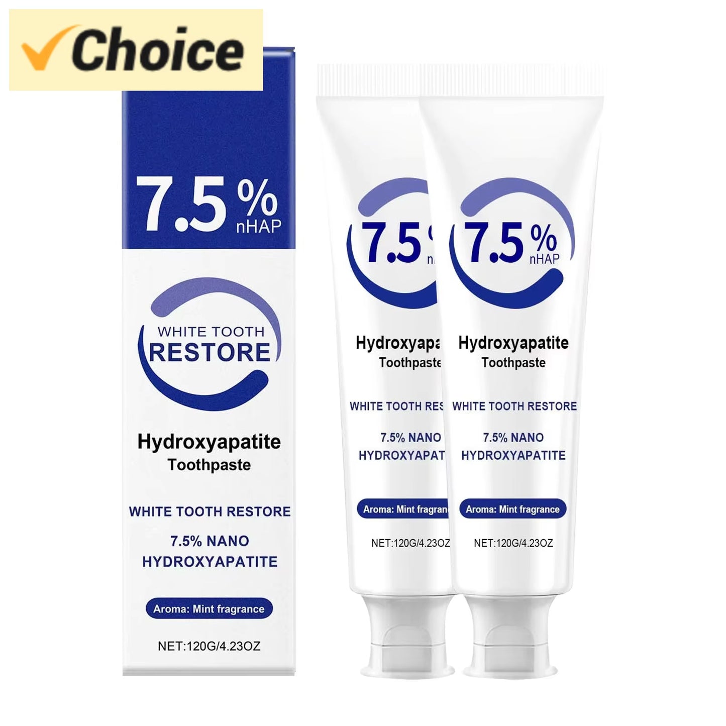Hydroxyapatite Toothpaste,Hydroxyapatite Toothpaste for Enamel Protectionand Tooth Strengthening，Fluoride-Free Formula, Gentle M