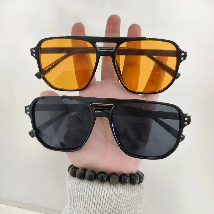 2PCS Women Geometric Frame Multicolor Sunglasses Daily Holiday Street Photo Shoot Summer Beach Decoration Glasses Neutral Style