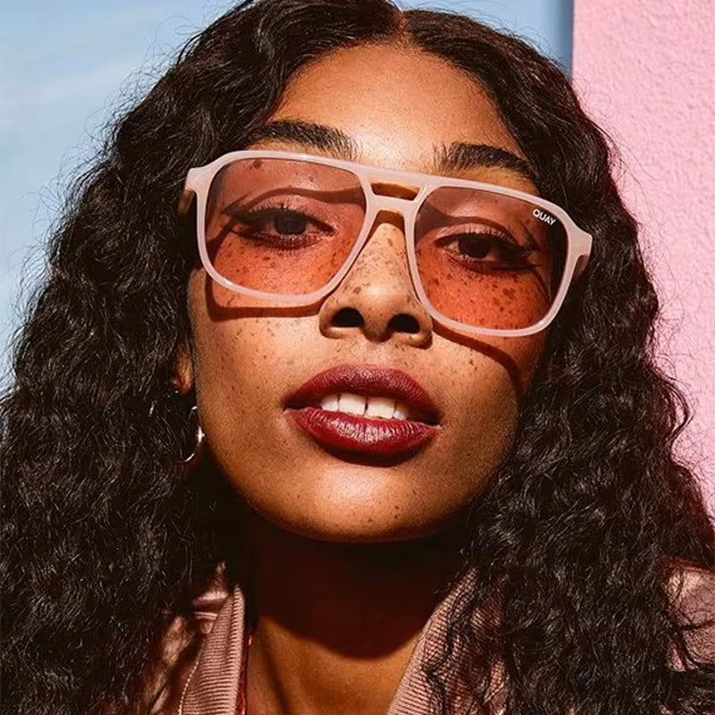 Quay on the Fly Sunglasses Brand Design Sunglasses Women Sun Glasses for Women Female Double Bridges Sunglasses Oculos Feminino